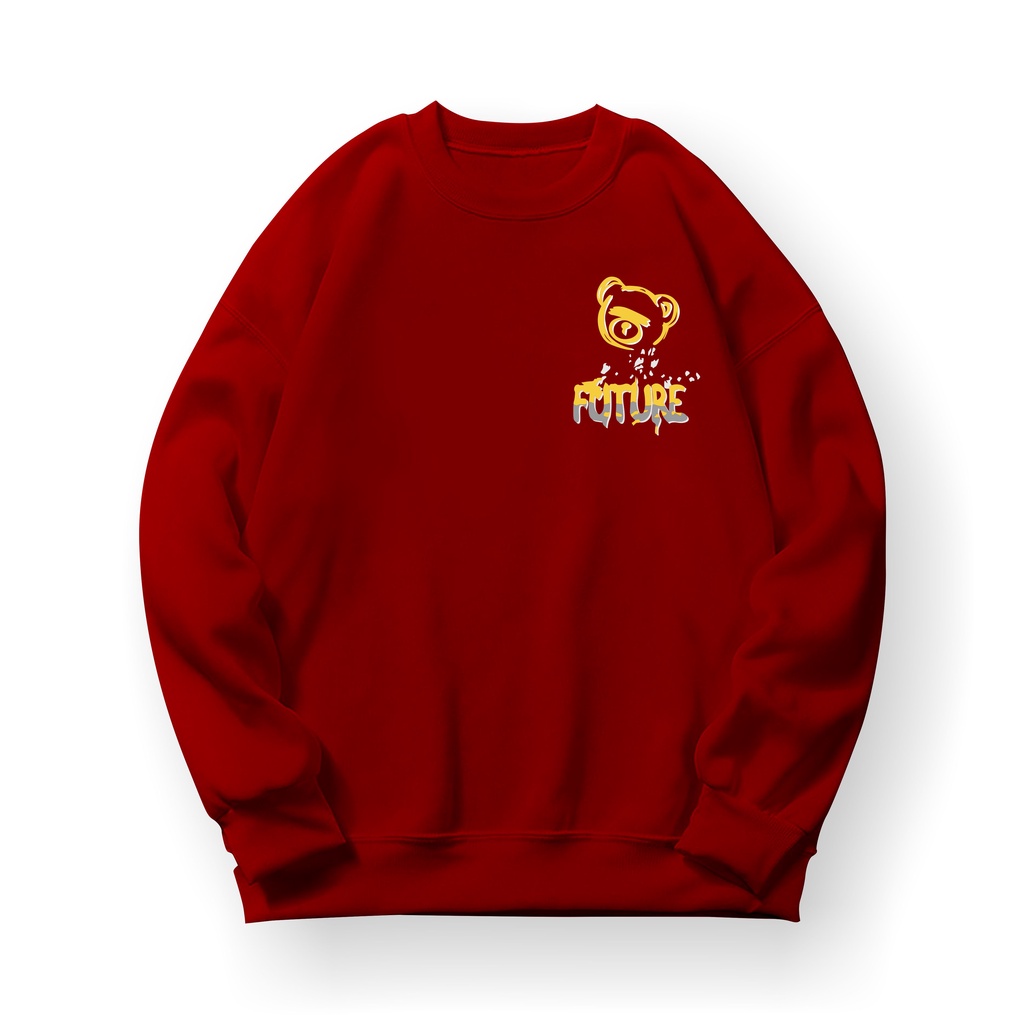 Future Bear Logo Sweatshirt Basic II Sweater Crewneck Print DTF II Sz M - XL Anak &amp; Dewasa ( Pria &amp; Wanita )