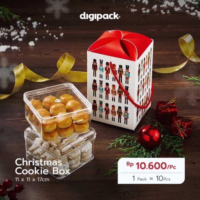 

[Digipack] Christmas Cookies Box 11 x 11 x 17 | Kotak Hampers Natal