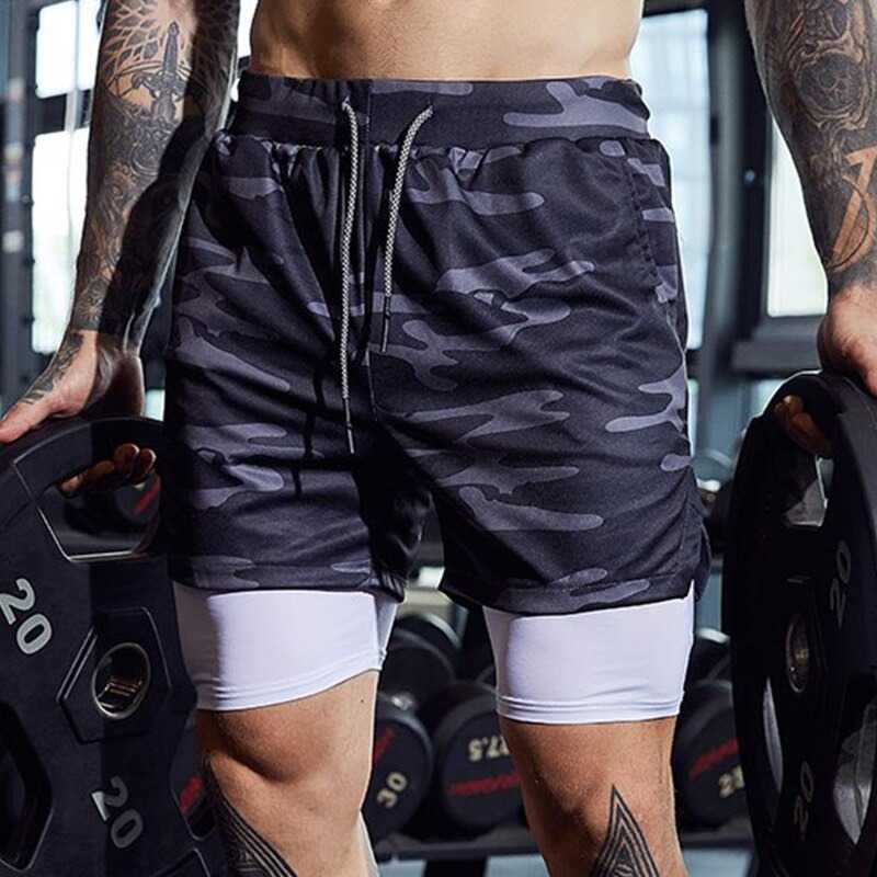 BUTZ Celana Pendek Olahraga Gym Pria Double Layer - GY003 ( Mughnii )