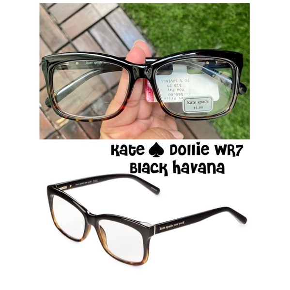 Kaca Mata Baca Kate Spade New York Dollie 53mm Reading Glasses - Black Havana Reading Glasses