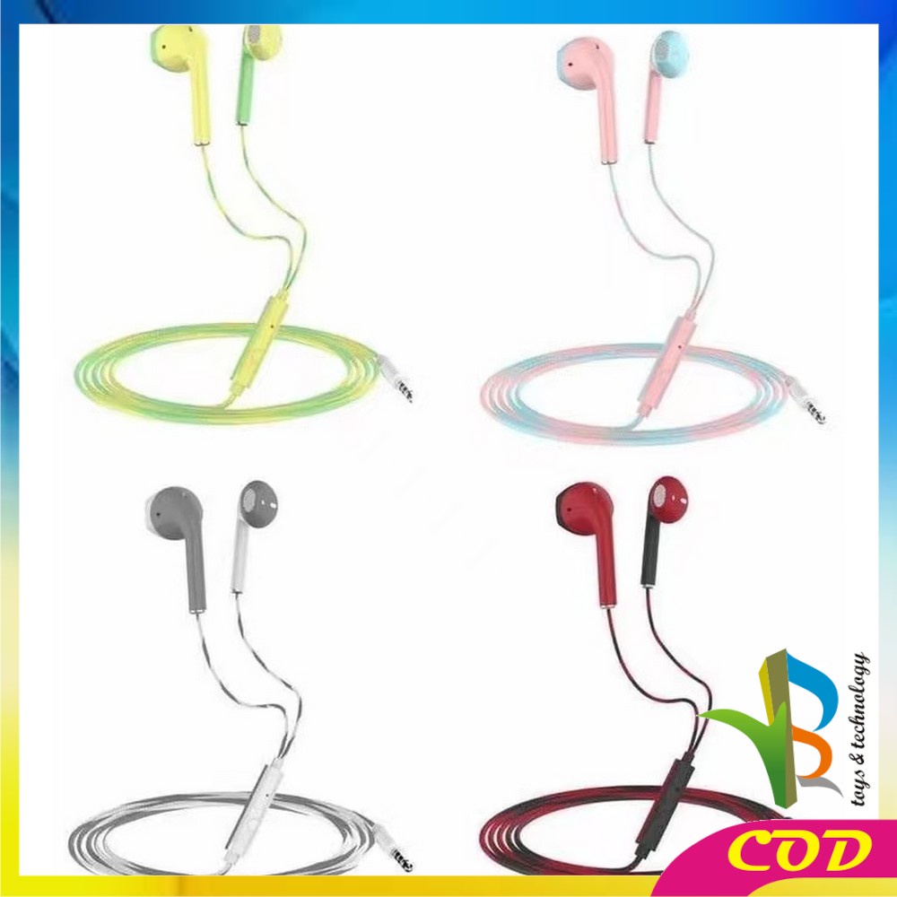 RB-C517 Headset Macaron Earphone Dua Warna Handsfree Musik U24 Macaron Superbass Hedset Musik Extra Bass