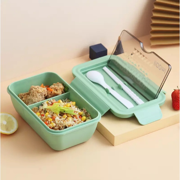 [BISA COD] PROMO Kotak Makan Bento Sendok Sumpit Set Praktis Higienis Murah M-690 Kotak Bekal Rantang Tempat Bekal Kontainer Makanan Wadah Makan Alat Makan