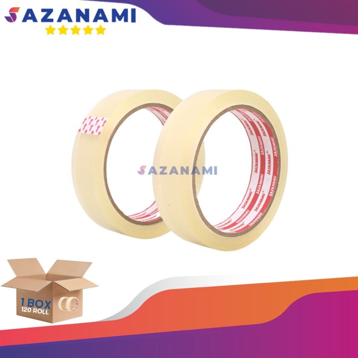 

1 BOX isolasi bening 1" Inch x 72Y sazanami selotip solasi lakbanGOJEK
