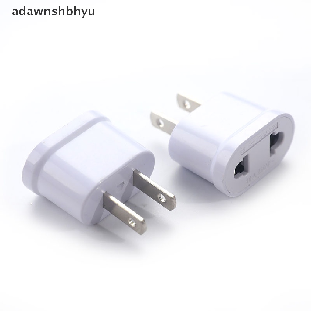 Adawnshbhyu Steker US Ke Plug EU Steker Bulat Dan Datar Colokan Konversi Ganda Serba Guna Converter Socket ID