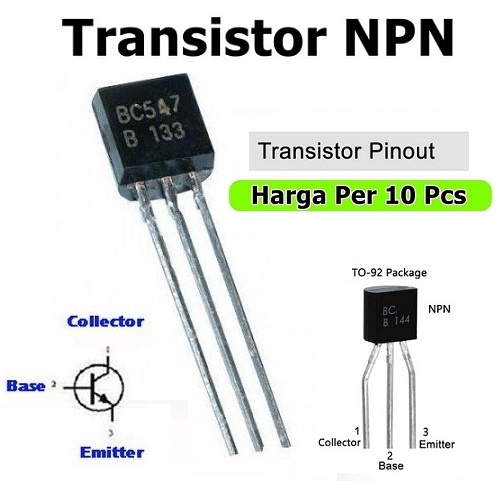 10 pcs BC547 BC546 BC549 / BC-546 BC-547B BC-549 / BC 546 547 549 NPN PNP Transistor isi 10 Buah