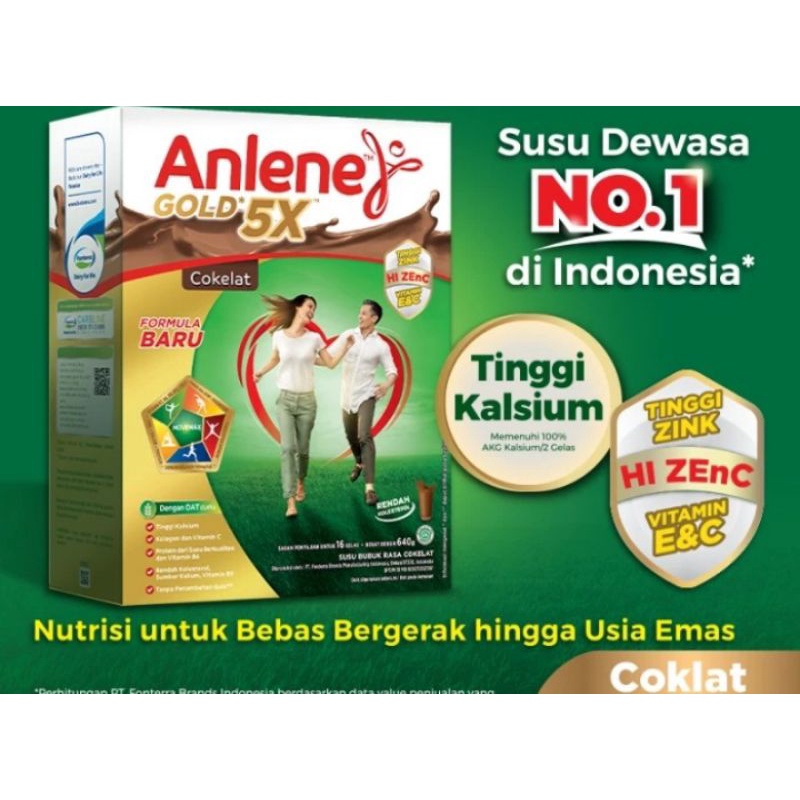 

Anlene gold 5X Coklat 600gr