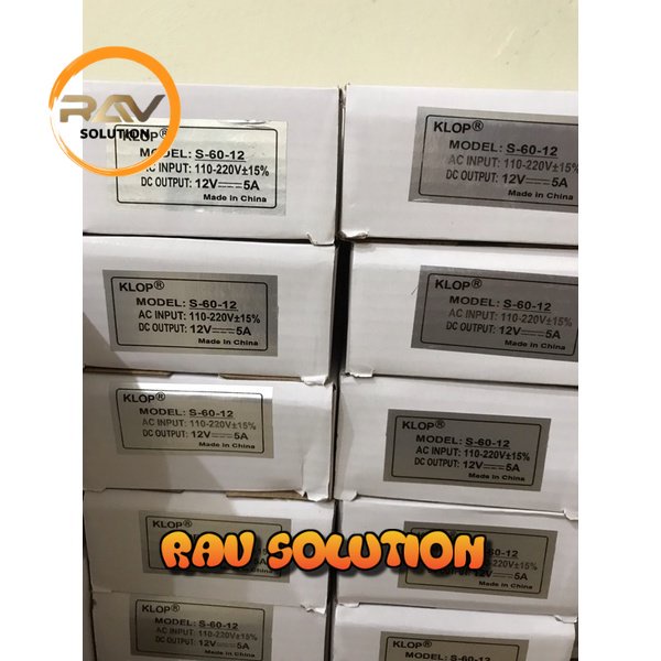 Power Supply Trafo Adaptor Jaring 12V - 5A