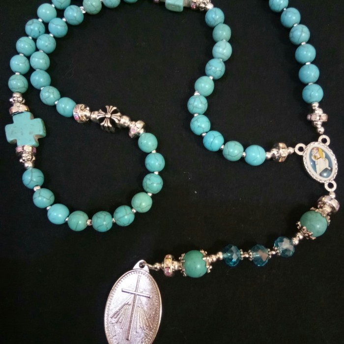 Rosario - Rosario Kerahiman Ilahi (Koronka) Batu Pyrus Biru - Hollishop