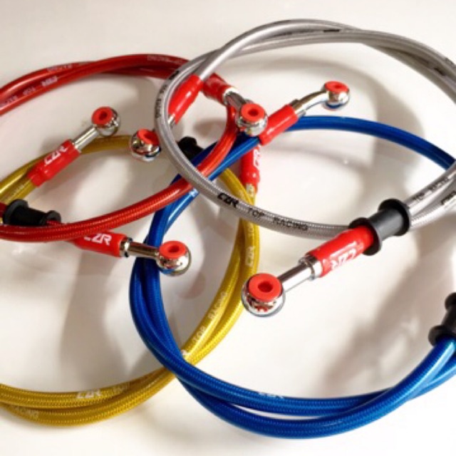 1 sett selang rem racing depan belakang - selang anti bocor selang rem racing tebal kuat warna unive