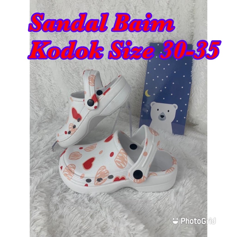 Sandal Baim Kodok Anak Motif Size 30-35