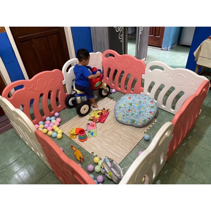 Pagar bayi bekas preloved FREE Bola, Matras, Sofa bayi dan pelindung kepala