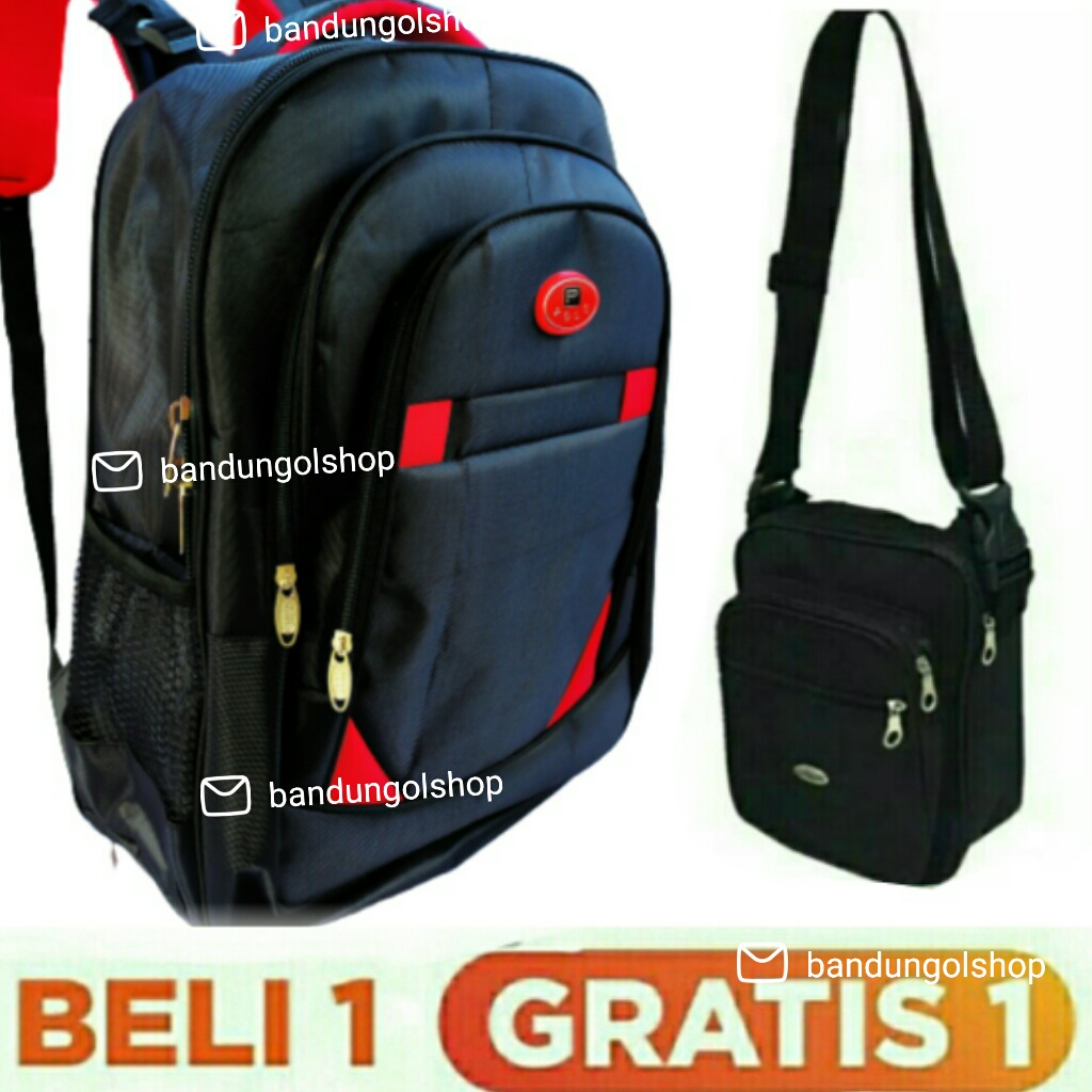 Tas Gendong Pria Polo Global 9608 Coklat Ransel Laptop Cowok Laki Laki Stylish Trendy