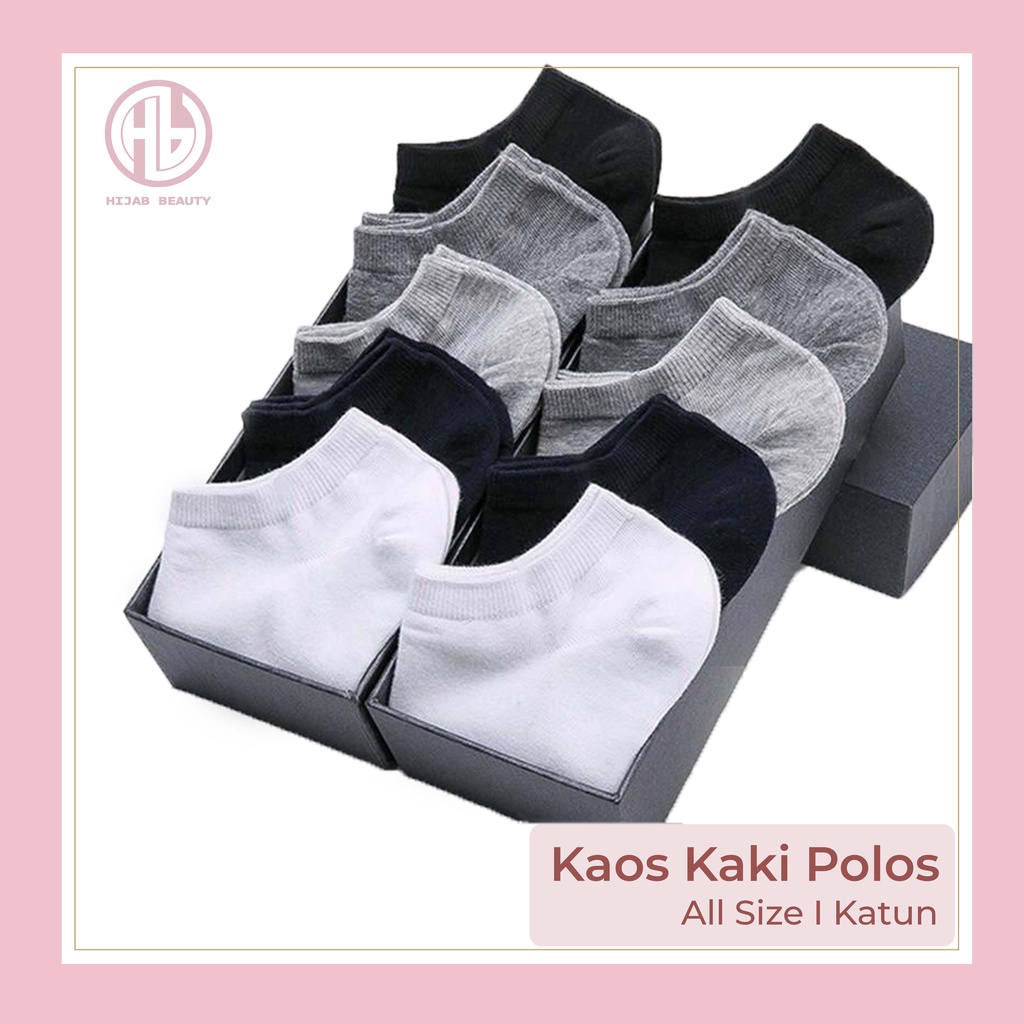 Kaos Kaki Pendek Warna Polos - Ecer