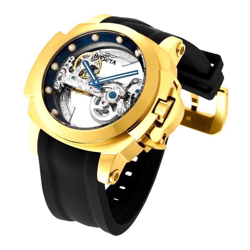 JAM TANGAN PRIA/LAKI INVICTA SKELETON TRANSPARAN AUTOMATIC GARANSI 1 TAHUN