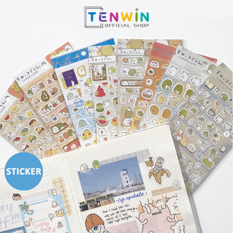 

Sticky lucu/cute Stiker diary dekorasi kartun stiker semangka hewan-Tenwin
