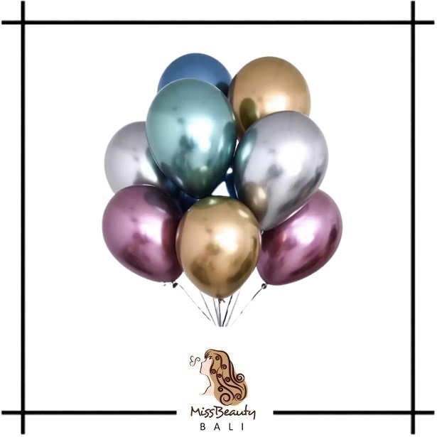 Balon Macaron Polos / Balon Ulang Tahun Pastel 12.7cm / Ballon Chrome Metalic 10Inch / Balon Dekoras