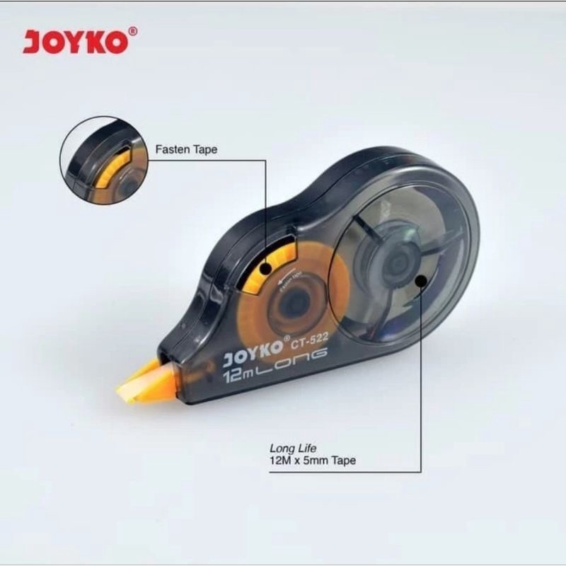 CORRECTION TAPE / PENGHAPUS TIPEX ROLL JOYKO CT522 TIPE EX KERTAS 12 M