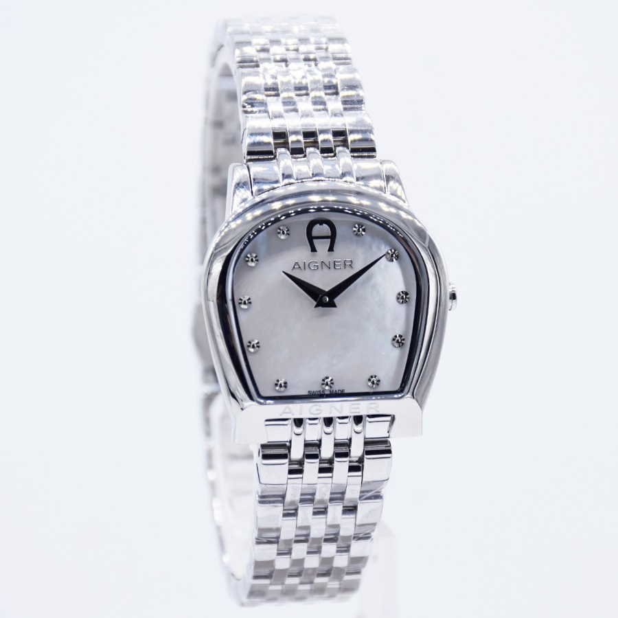 AIGNER A130216 Allesandria Jam Tangan Wanita Original-Silver