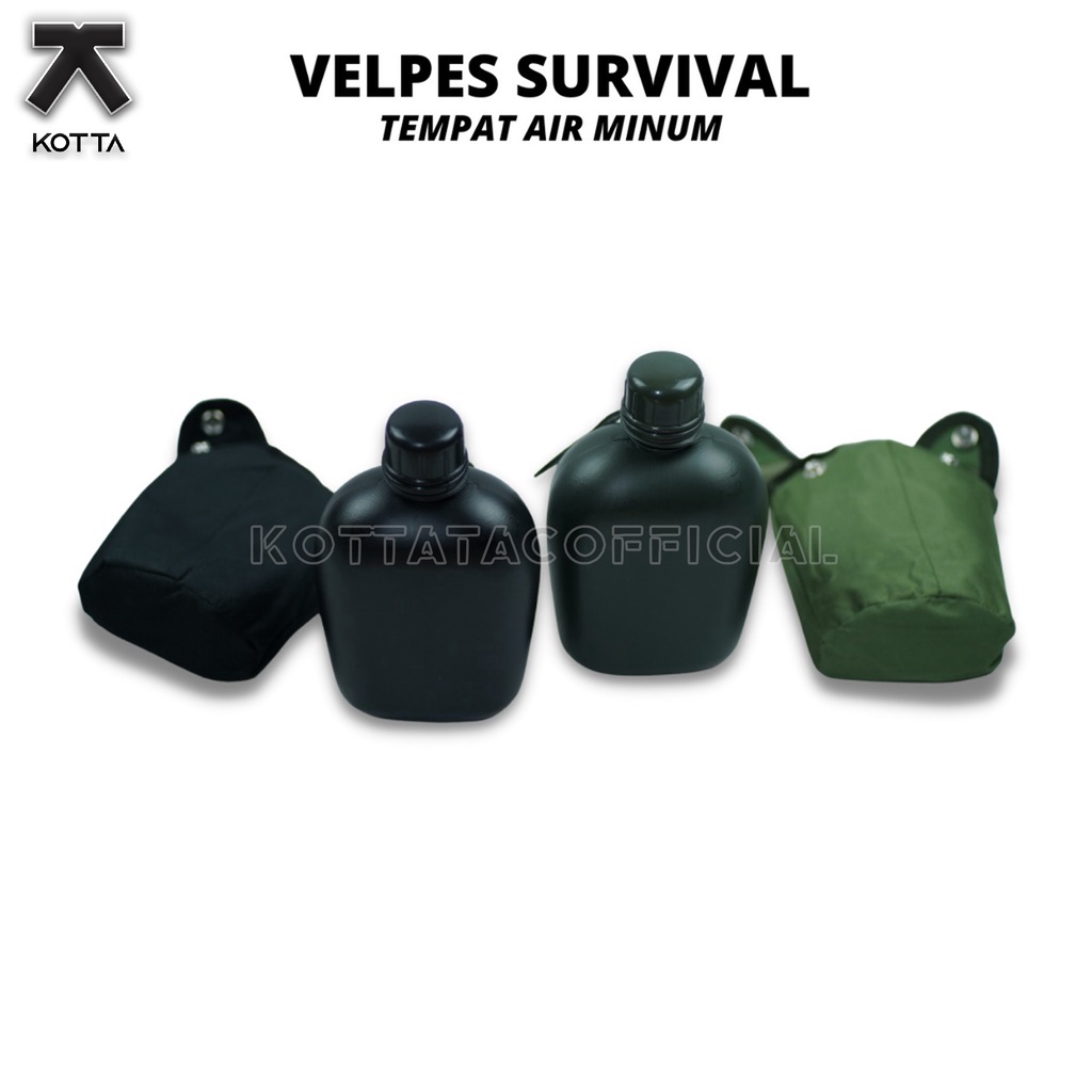 BOTOL MINUM TNI - BOTOL MINUM VEPLES TNI  PEPLES- PELPES VELVES - BOTOL MINUM SURVIVAL TNI