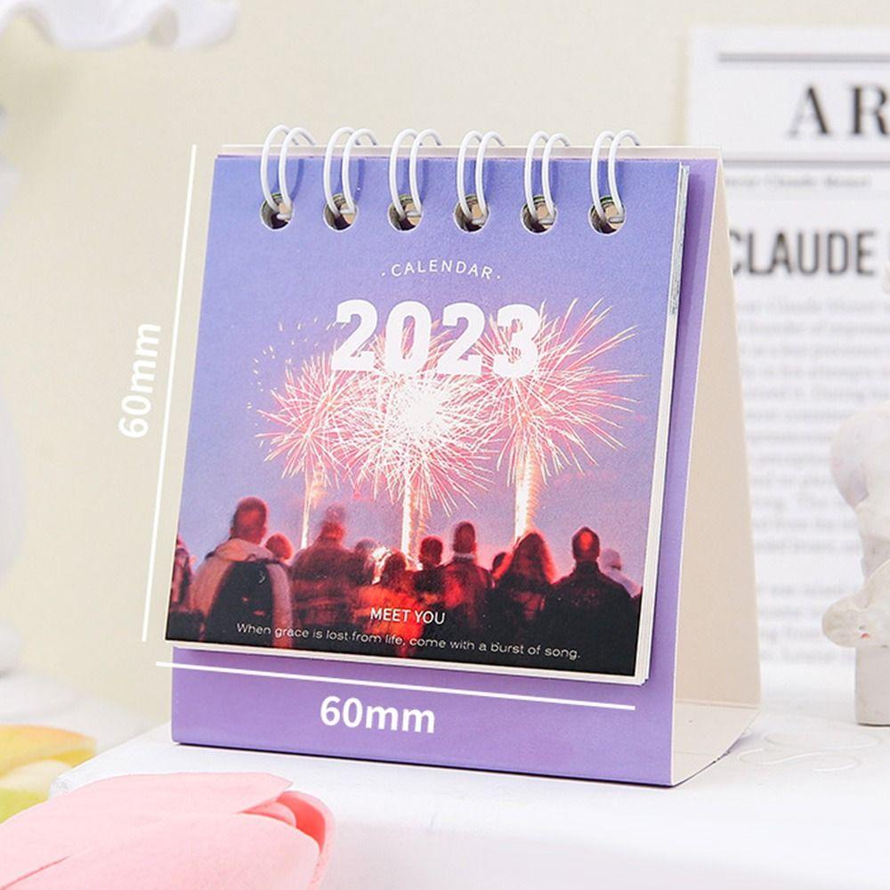 Top Kalender Mini Record Printing Calendar Portable Monthly Planner Aksesoris Meja