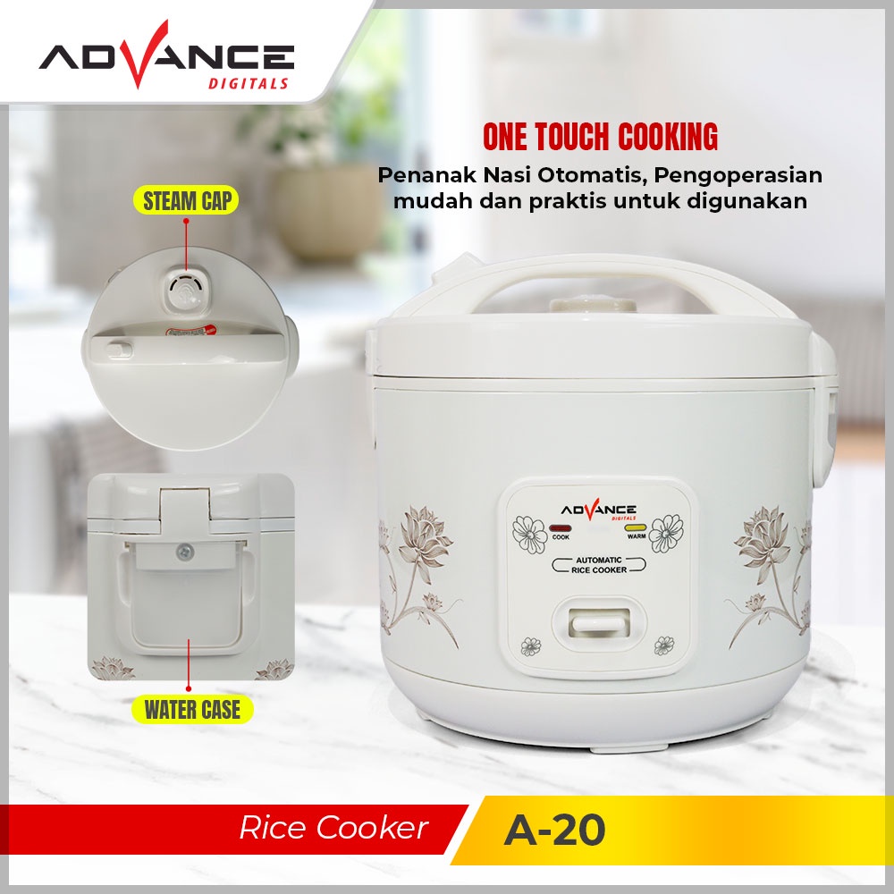 ADVANCE Rice Cooker 1.8 Liter rice cooker / Magic Com A20 Penanak Nasi Serbaguna 3 in 1