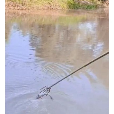 NEW - TOMBAK PANCING IKAN 5 CABANG /TOMBAK IKAN EFEKTIF / TOMBAK IKAN BAHAN STAINLESS STEEL