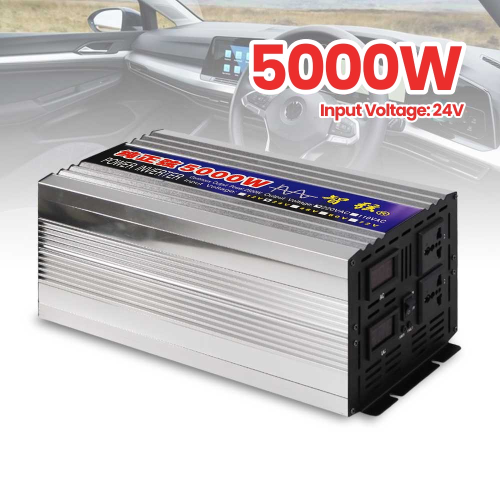 Power Inverter Mobil 5000 watt - Type PSW DC ke AC - 24V to 220V Suply