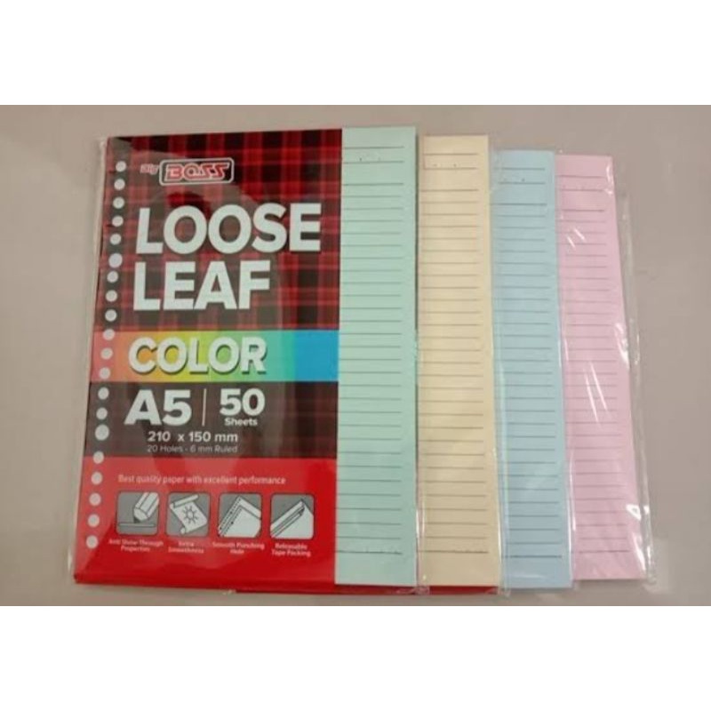 

Loose Leaf Warna And Rainbow A5 Isi 50 Lembar Big Boss