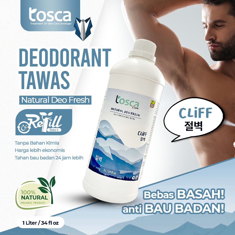 Deodorant Tosca Deodorant Tawas Cair Dijamin Atasi Bau Ketiak Kemasan Refill 1 Liter