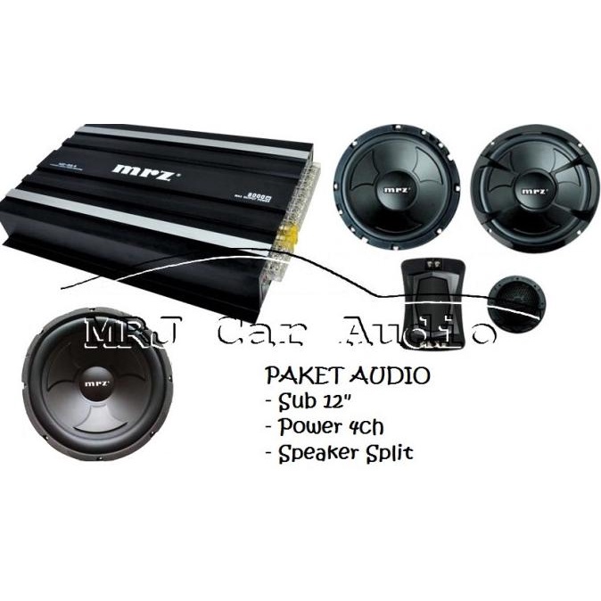 Paket Sound Sistem Mobil Murah Paket Audio Murah Power Sub Speaker