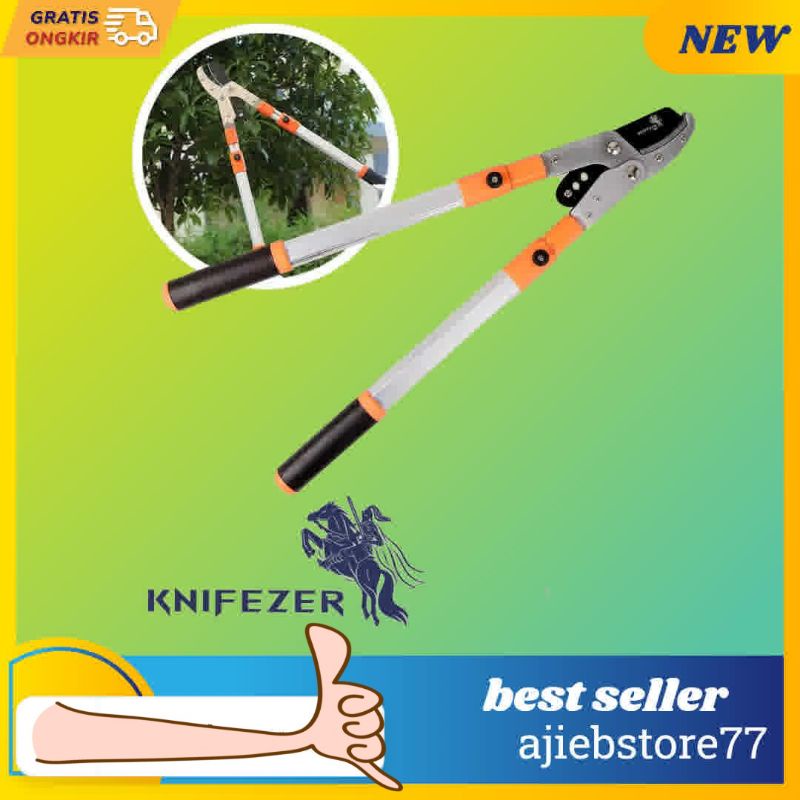 

knifezer gunting taman ranting pohon Telescopic Garden Pruning Shear Scissors - 2026