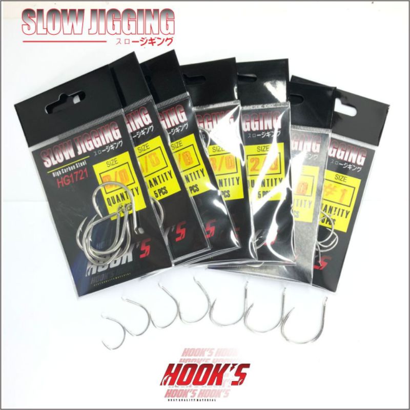 Mata Kail Tidak Berlubang Slow Jigging Hook isi 5pcs