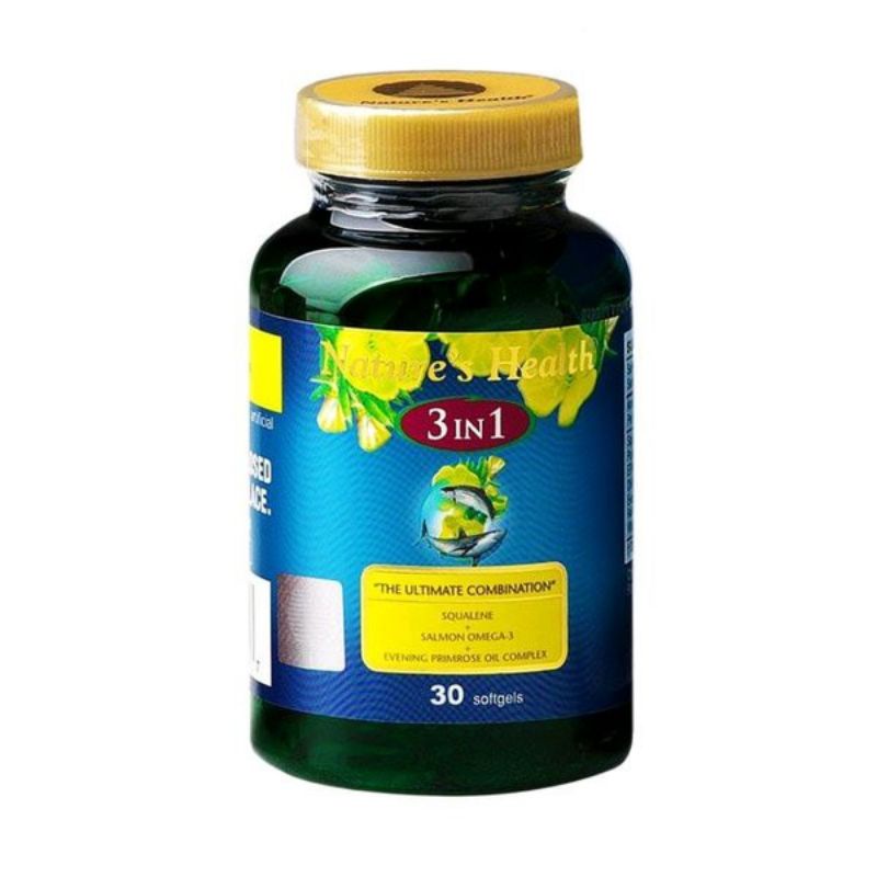 NATURE'S HEALTH 3 IN 1 SQUALENE + OMEGA 3 + EPO 100's