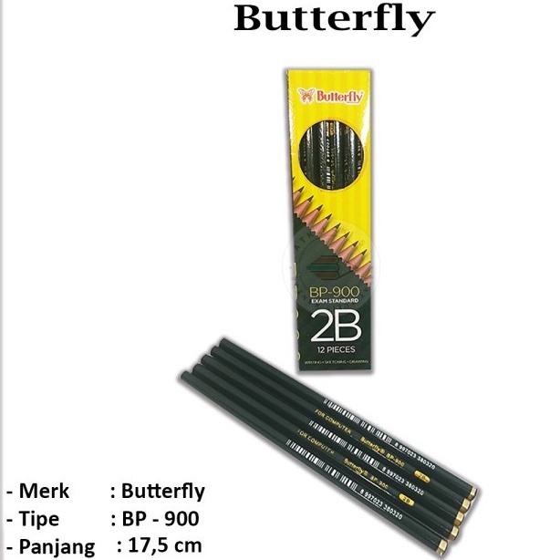 

BUTTERFLY Pensil 2B - BP 900 - Lusin
