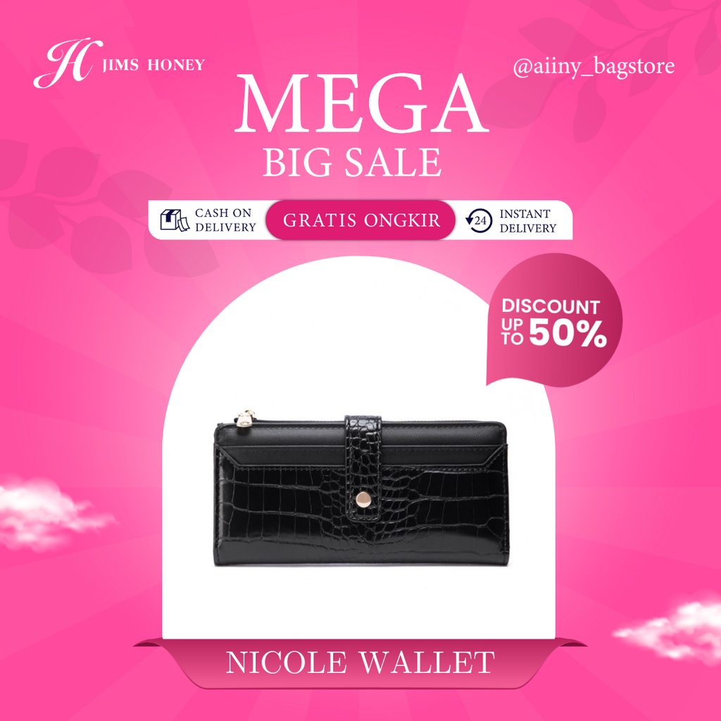 NICOLE WALLET Jims Honey | Dompet panjang kecil | Dompet Lipat - murah - berkualitas | Best Seller