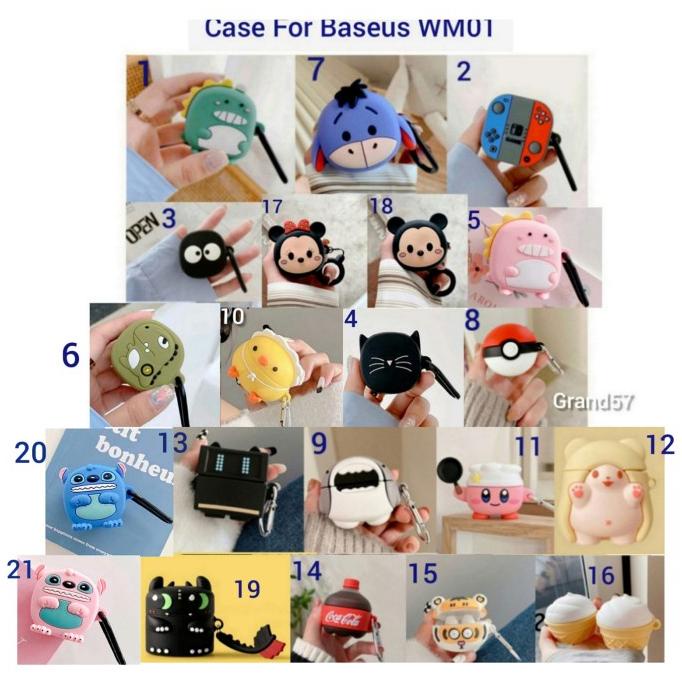Case Baseus Wm01 Tws Silicone Casing Silicon Silikon Motif Kartun