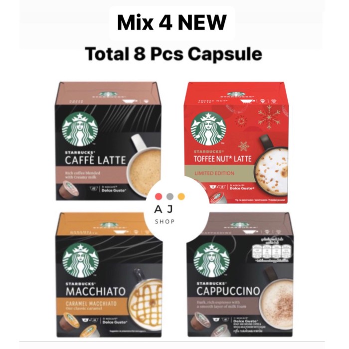

Nescafe Dolce Gusto NDG Starbucks Coffee Capsule - Mix 4 NEW