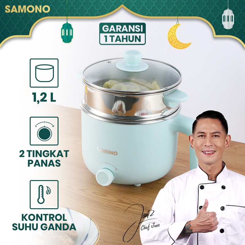 SAMONO SW-DG01 Panci Kompor Kukusan Elektrik Cooker Stainless Steel