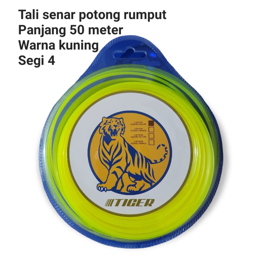 Tali Senar Nylon Mesin Potong Rumput 50 meter Trim Line