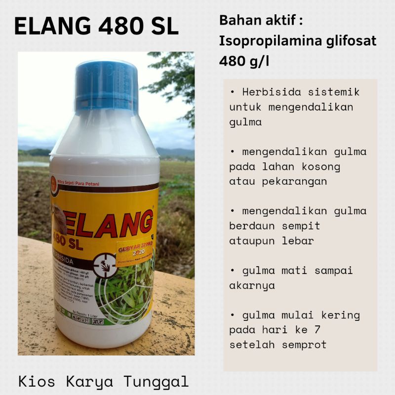 herbisida elang 480 SL 1 Liter racun rumput liar