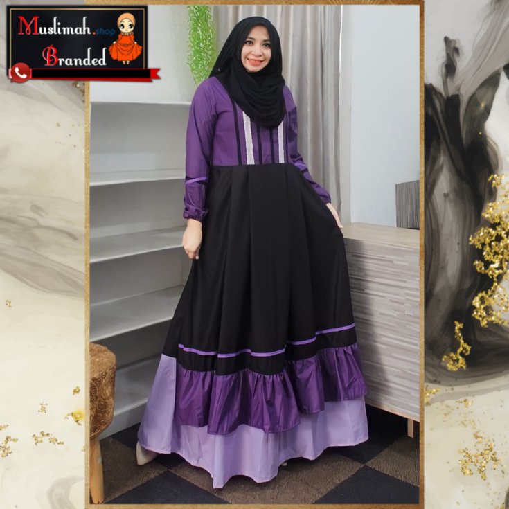 ORI Setelan Gamis Terbaru D306 / Setelan Gamis DEURA Original - MUSLIMAH BRANDED