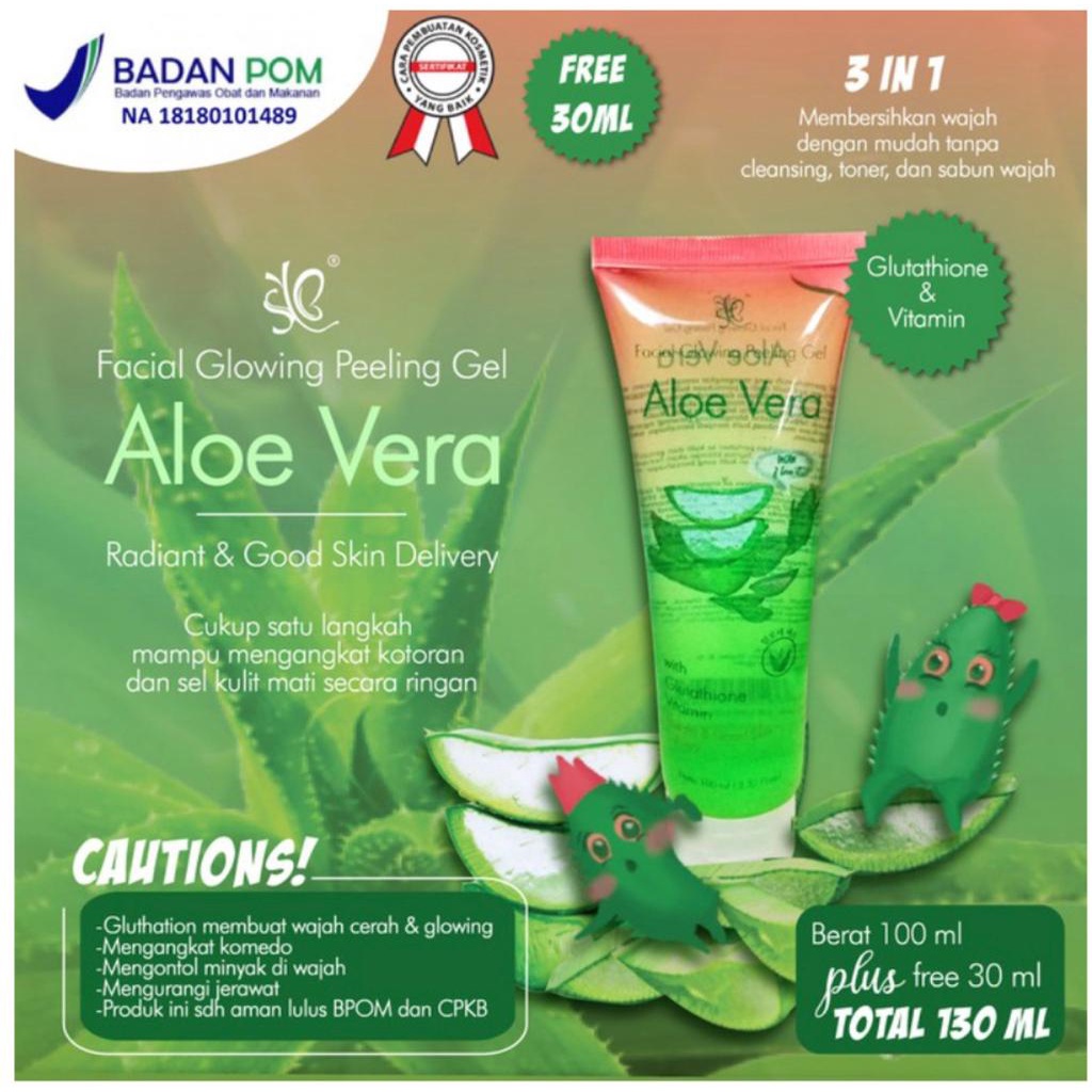 SYB Facial Glowing Peeling Gel Aloe Vera - Peling Wajah Original