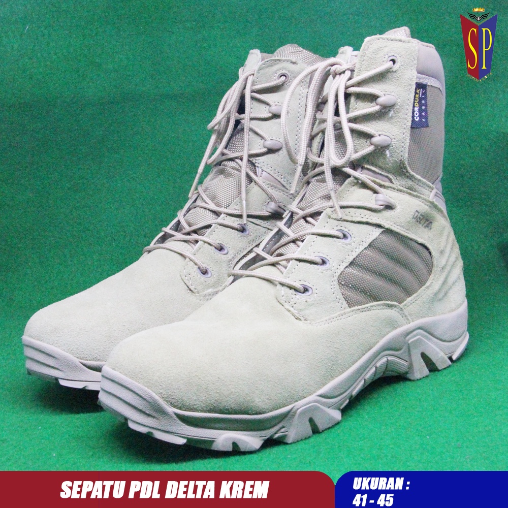 Sepatu Tactical Cordura Delta Boots 8 Krem - Sepatu PDL Tactical