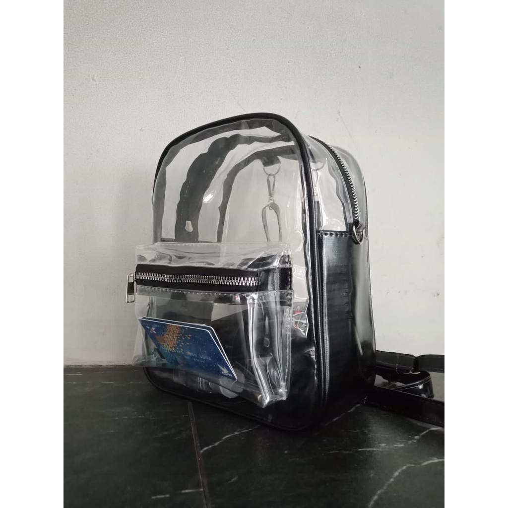 Tas ransel transparan mika pvc / ransel konser / backpack ion