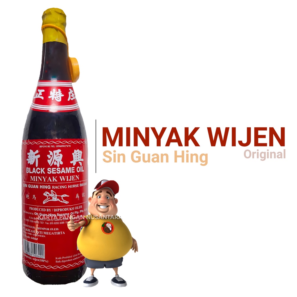 

MINYAK WIJEN SIN GUAN HING ORIGINAL PURE SESAME OIL ASLI 640 ML