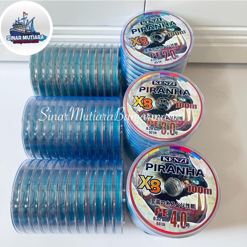 Benang PE Kenzi Piranha x8 & piranha x9 100meter