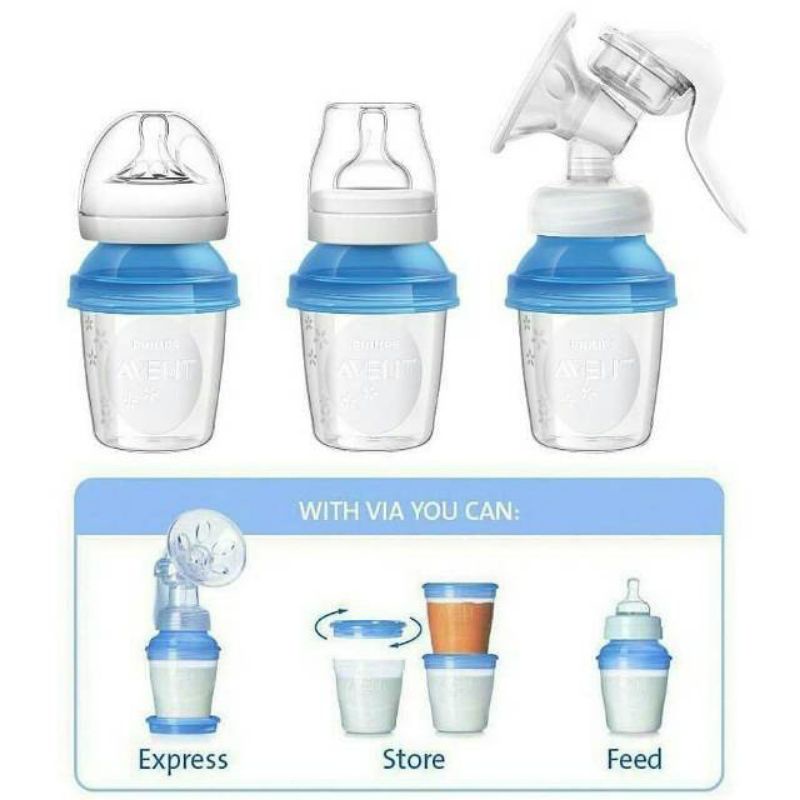 Avent Storage Cup with adaptor wadah botol penyimpanan asi asip kontainer mpasi connector breastpump