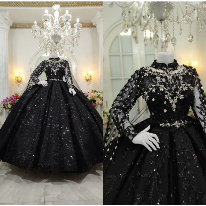 GAUN PENGANTIN BARBIE GOTIK MEWAH BEREKOR //GAUN WEDDING MODERN