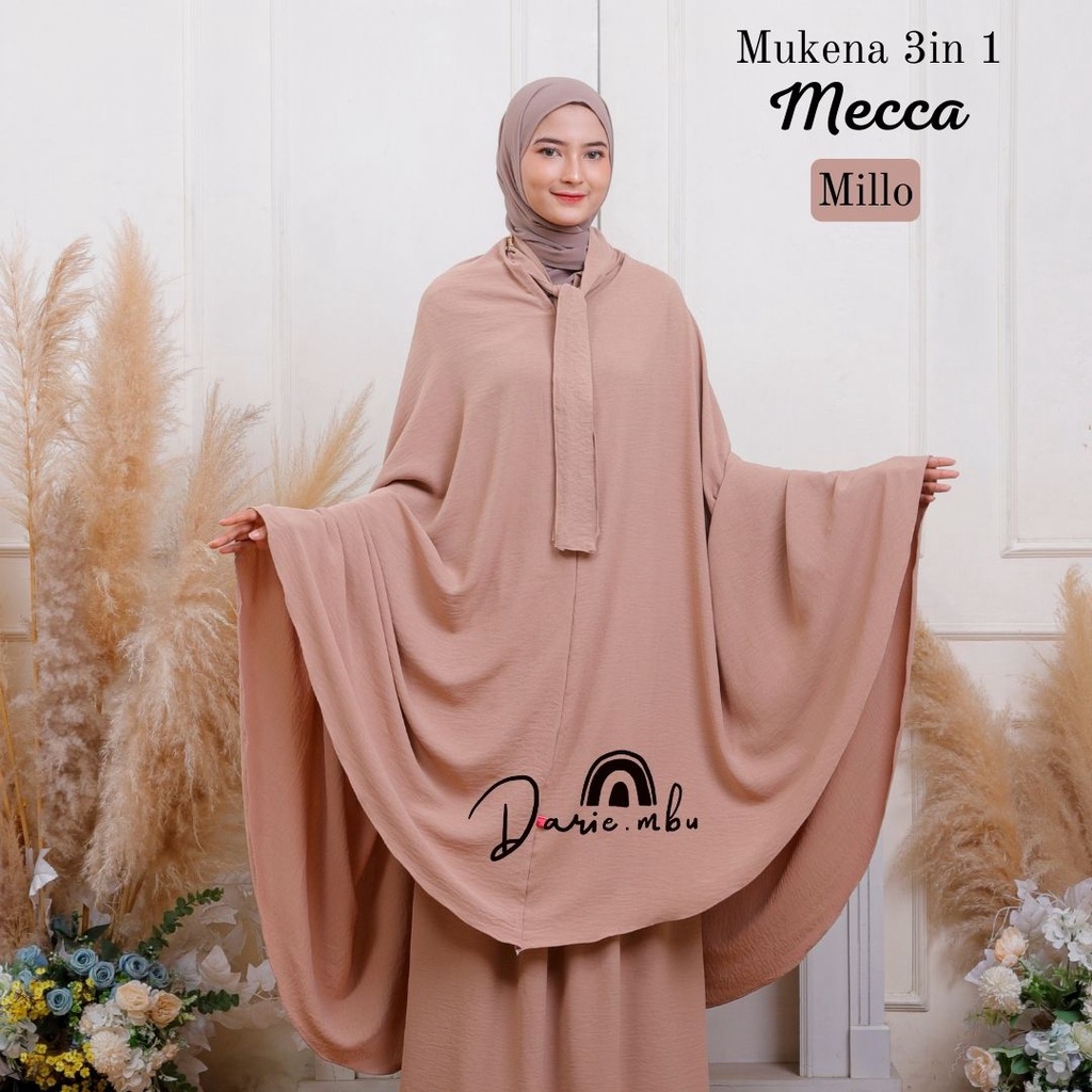 Mukena Dewasa 3in1 Crinkel Premium Mecca Series Traveling Mewah Jumbo