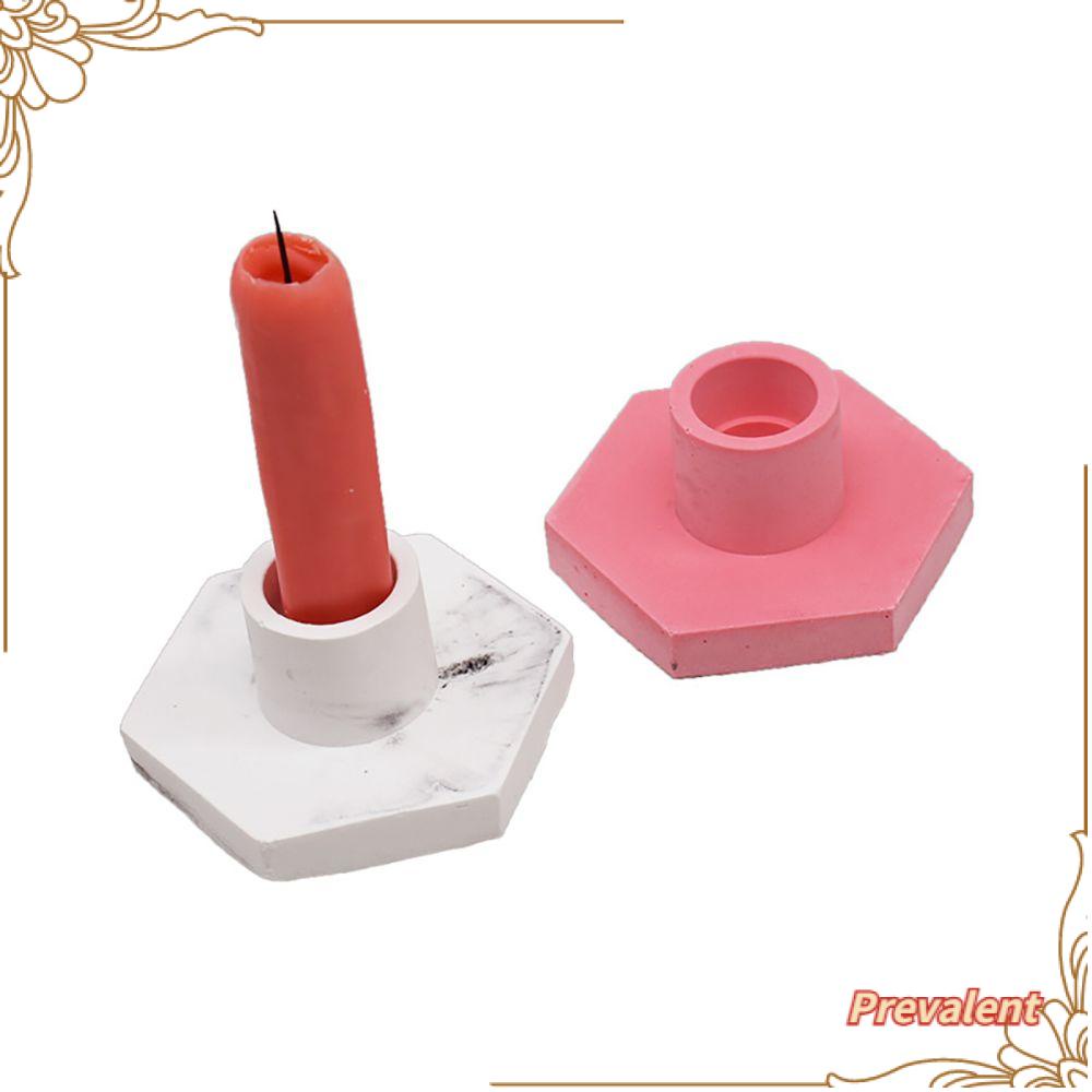 Preva Hexagon Candle Holder Perlengkapan Pesta Dekorasi Rumah Plester Beton Cetakan Silikon